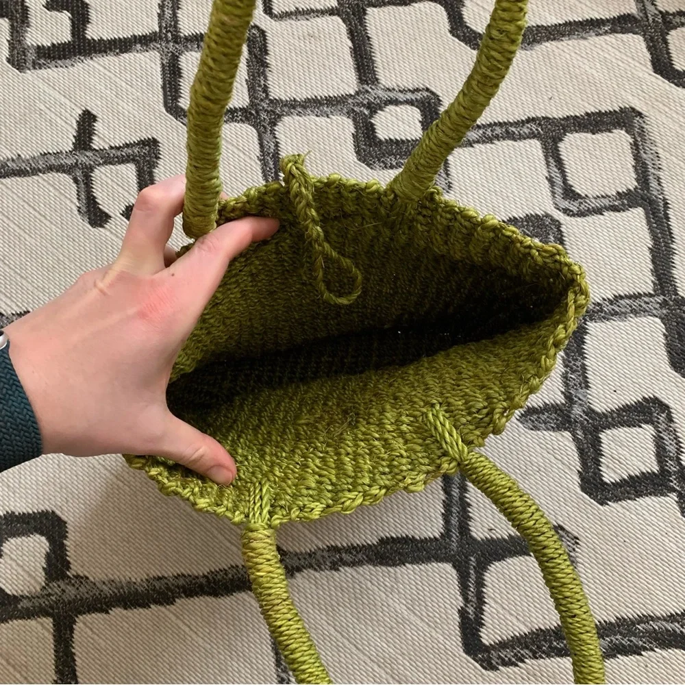 Green Raffia Handbag - Picture 5 of 5